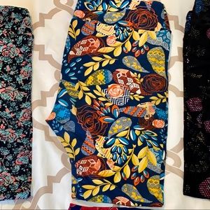 Fall Floral LuLaRoe tc Tall&Curvy Leggings